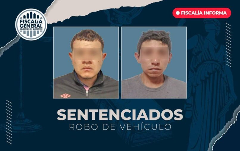 Obtiene FGE fallo condenatorio para 2 personas por robo de vehículo