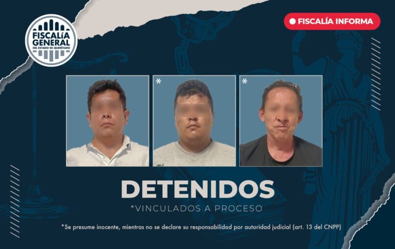 Detiene FGE a tres personas por robo a cuentahabiente
