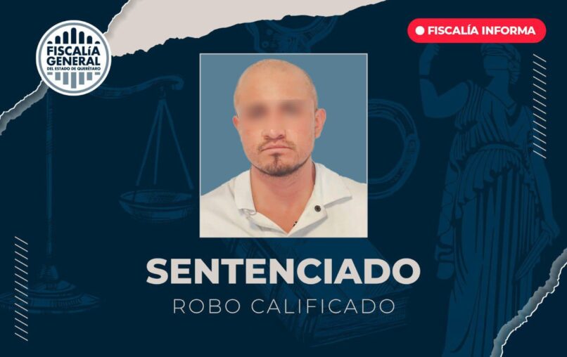 Sentenciado a 5 años de prisión por robo calificado en San Juan del Río