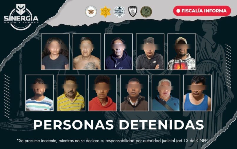 Detiene FGE a 11 personas y asegura 14 armas en acciones de Sinergia.