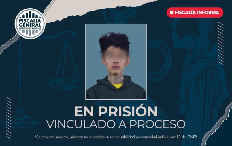 Vinculado a proceso por robo con violencia en Corregidora