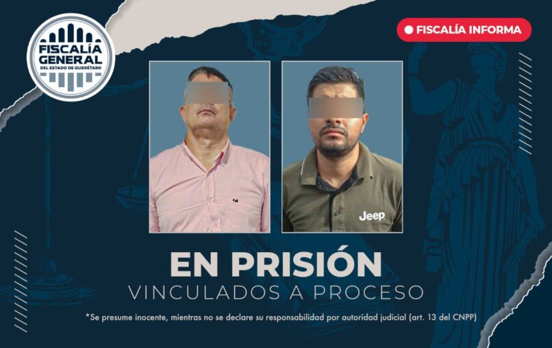 Vinculados a proceso y en prisión por robo calificado en San Juan del Río
