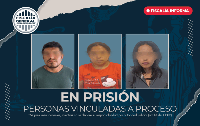 Tres personas en prisión por robo a tienda de conveniencia en Tequisquiapan