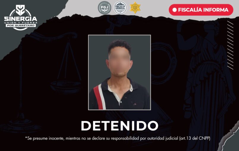 Sinergia permite cumplimentar orden de aprehensión por delito de robo cometido en el Estado de México