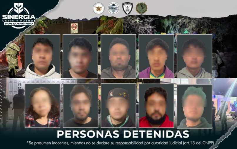 Sinergia por Querétaro realiza 11 cateos simultáneos en La Estancia y colonias aledañas en San Juan del Río; 10 personas detenidas