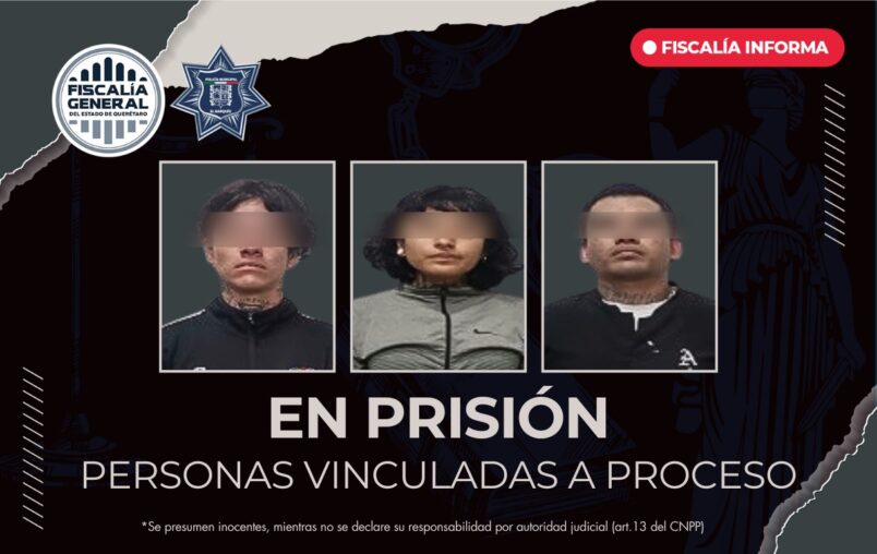 Tres personas en prisión por robo a peatón en El Marqués.
