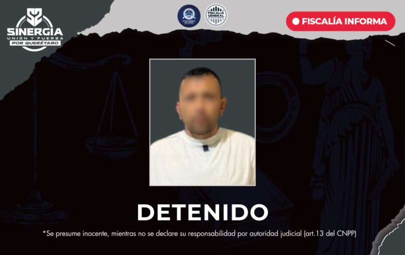 Sinergia cumple orden de aprehensión por Robo Calificado cometido en San Luis Potosí