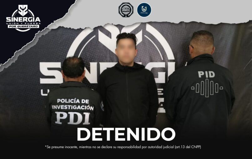 Sinergia cumplimenta orden de aprehensión en contra de “El Cholo” por el delito de robo cometido en la Ciudad de México