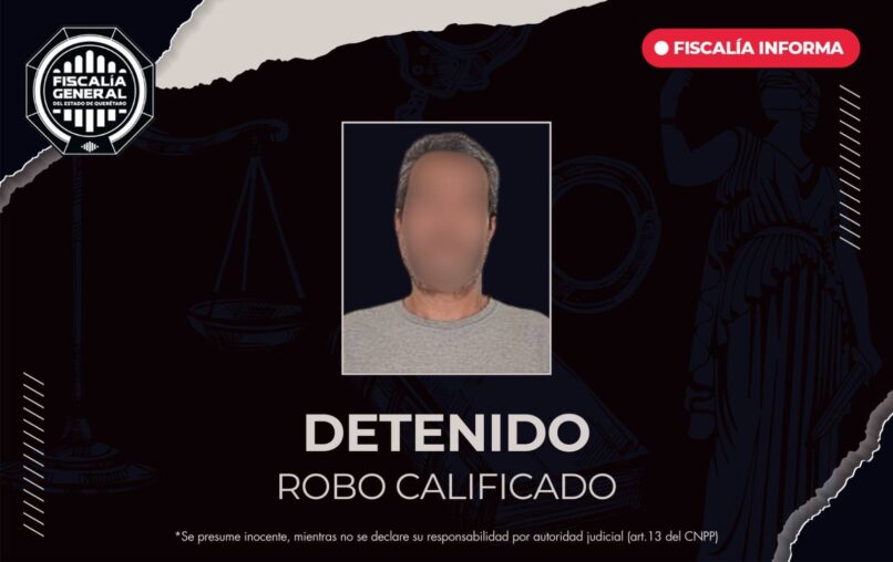 PID cumplimenta orden de aprehensión por robo calificado en Querétaro